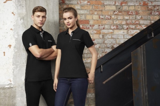 Picture of Biz Collection Mens Edge Polo Shirt Polyester Cotton Pique Knit